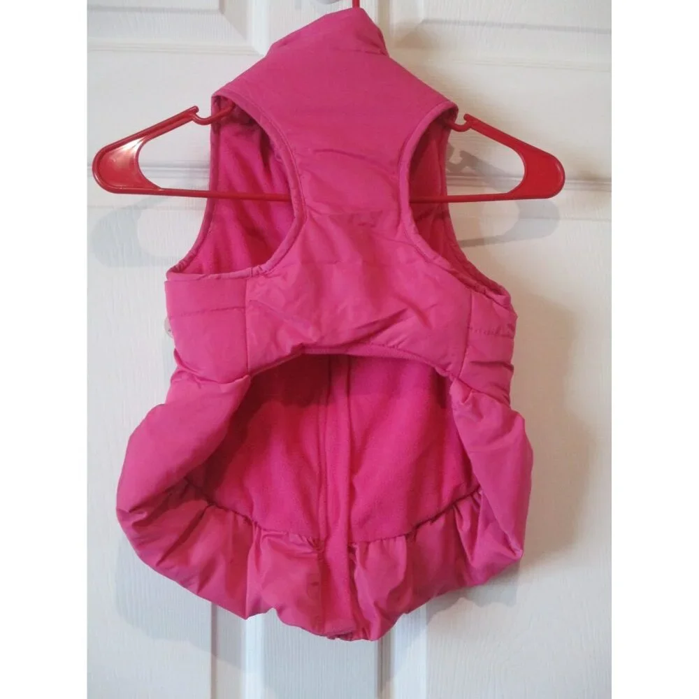 Bond & Co. Fuchsia Peplum Dog Jacket Size Large Fits Back 17